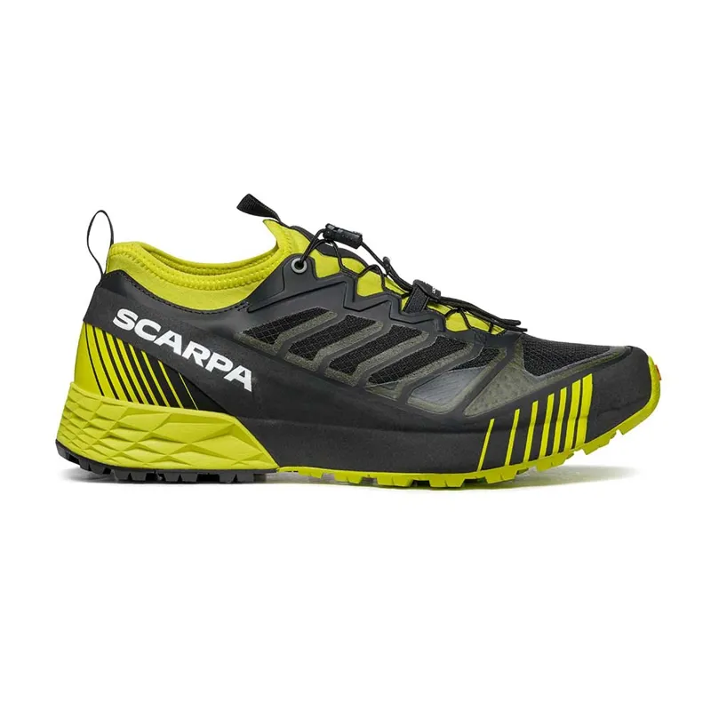 Scarpa Mens Ribelle Run Shoes - Black-Lime-1
